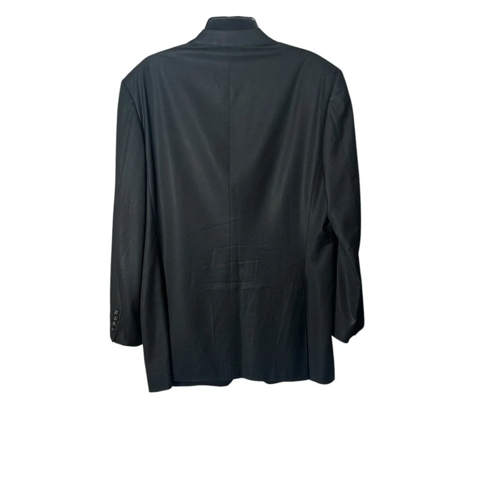 Canali Loro Piana Super 120's 100%‎ Wool Blazer Mens 52 US 42 Black #Y12-5